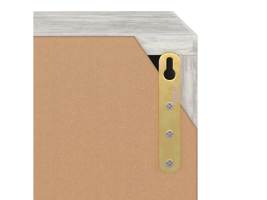 Knut  Tv-meubel 88,5x27,5x30,5 cm bewerkt hout betongrijs