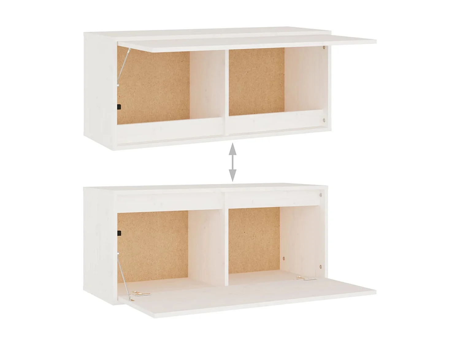 Brynjolf  Meubles TV 4 pcs Blanc Bois massif de pin