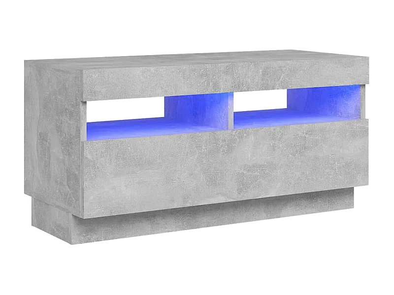 Roelant  Mueble de TV con luces LED gris hormigón 80x35x40 cm