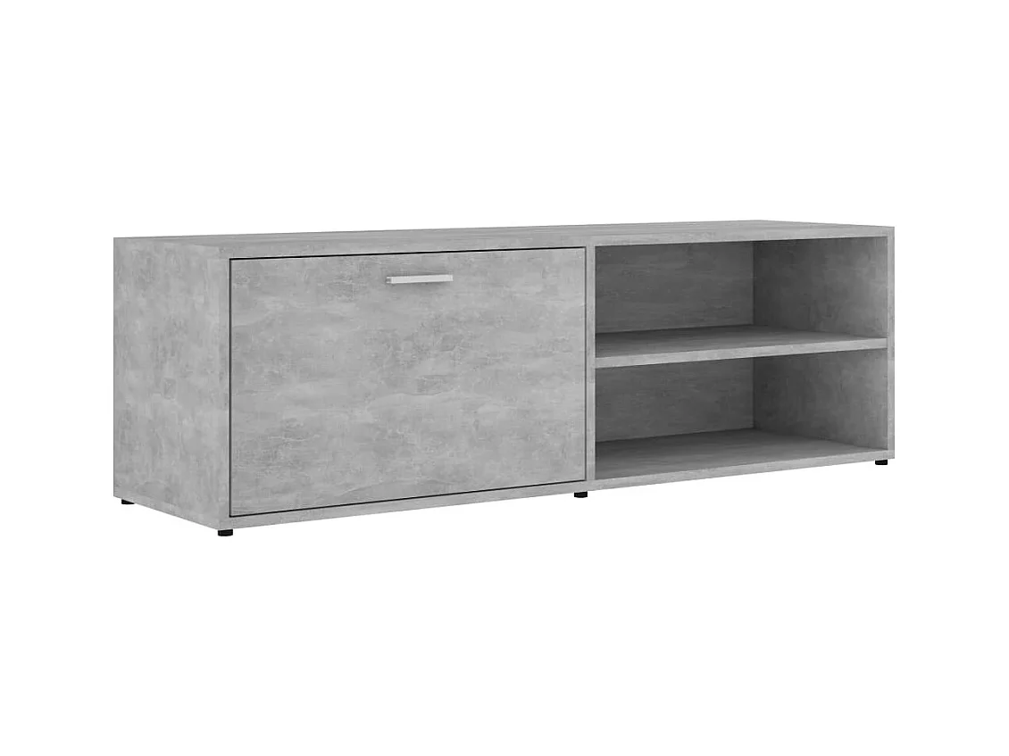 Steijn  Meuble TV Gris béton 120x34x37 cm Bois d’ingénierie