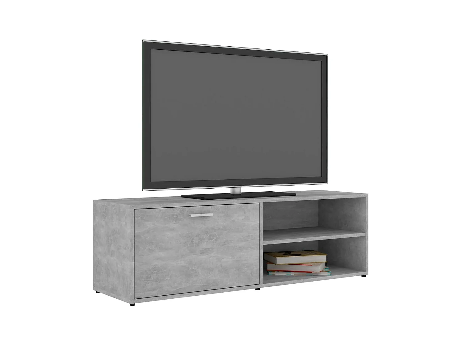 Steijn  Meuble TV Gris béton 120x34x37 cm Bois d’ingénierie