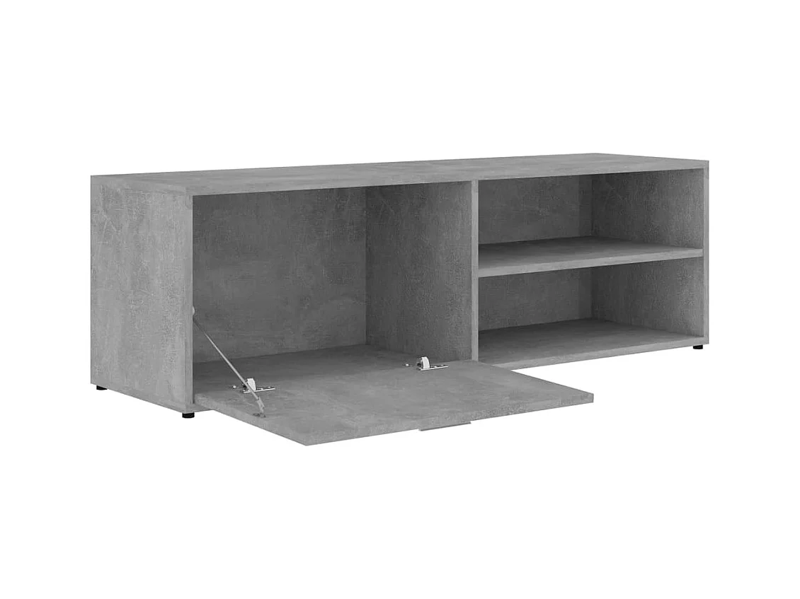 Steijn  Meuble TV Gris béton 120x34x37 cm Bois d’ingénierie