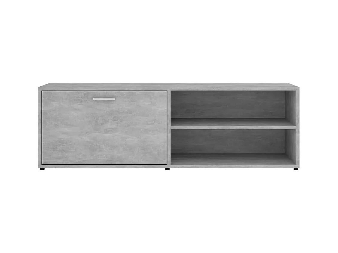 Steijn  Meuble TV Gris béton 120x34x37 cm Bois d’ingénierie