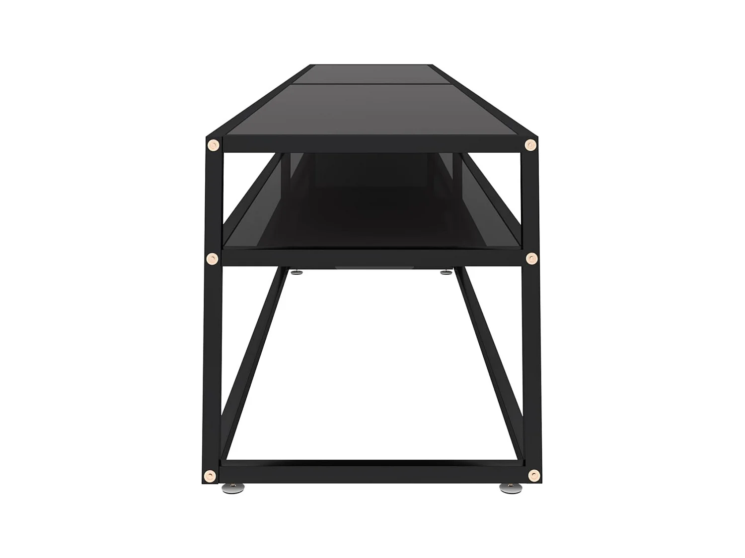 Ballypatrick  Mueble para TV vidrio templado negro 220x40x40,5 cm