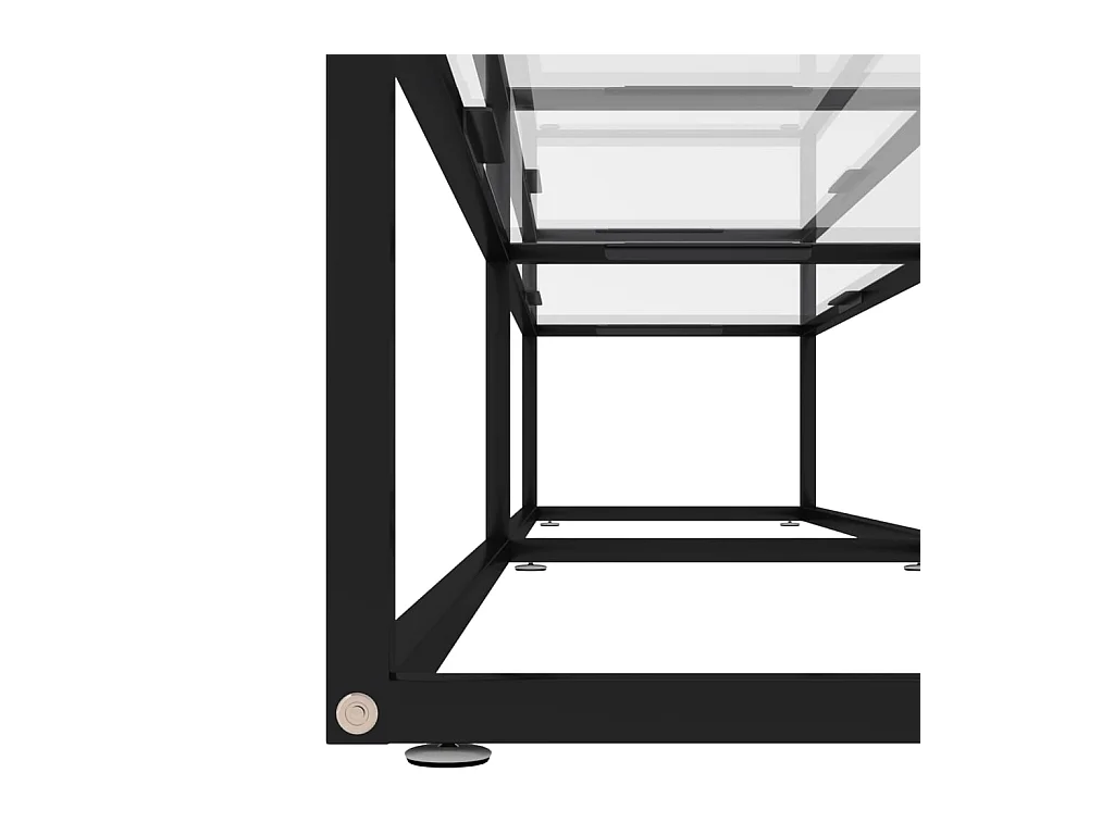 Ballypatrick  Mueble para TV vidrio templado transparente 200x40x40,5 cm