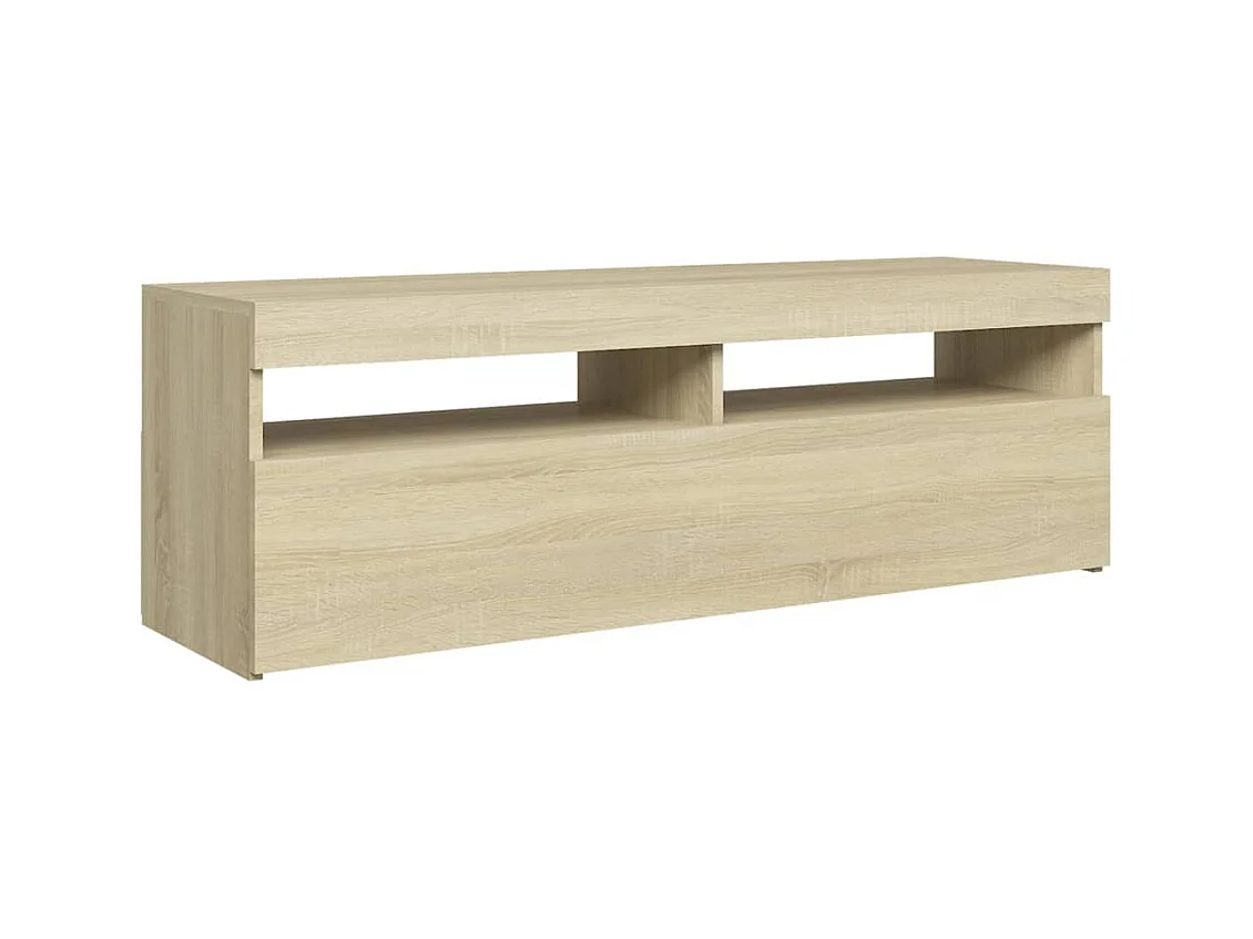 Ilion  Mueble de TV con luces LED roble Sonoma 120x35x40 cm