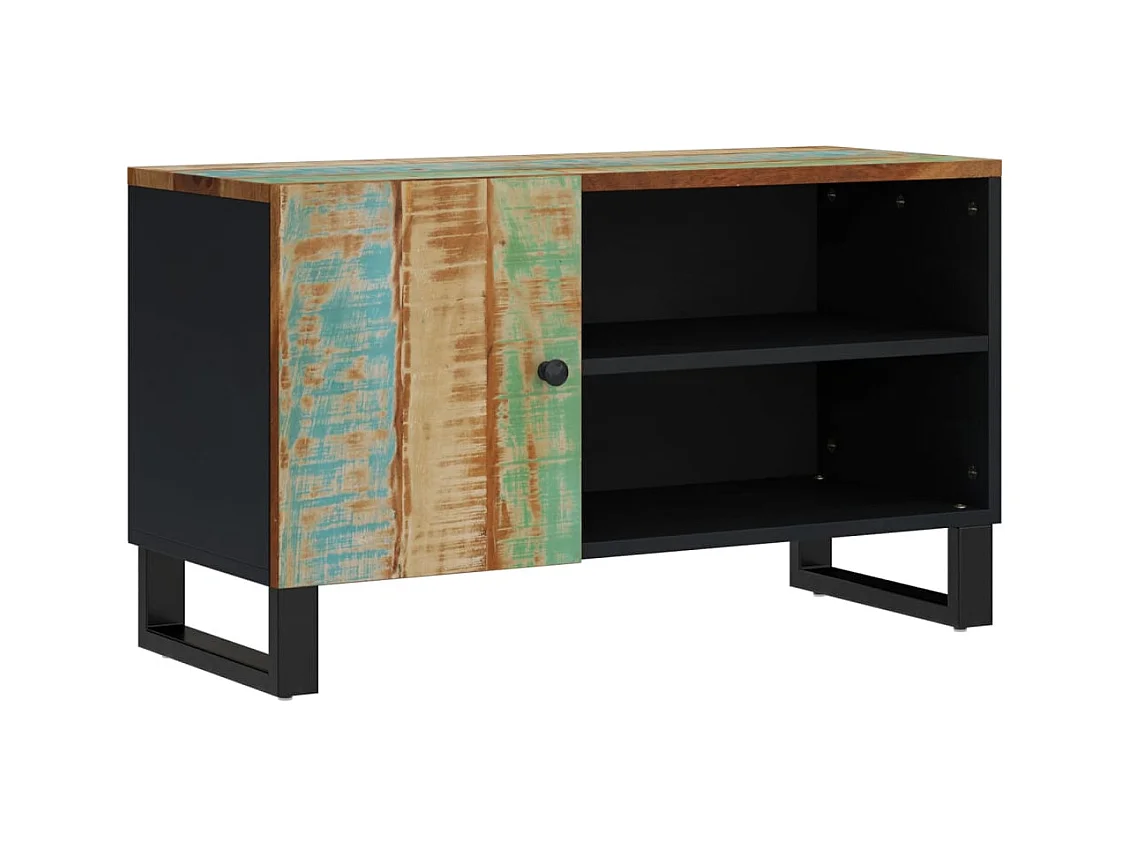 Torval  Meuble TV 80x33x46 cm bois de récupération et d'ingénierie
