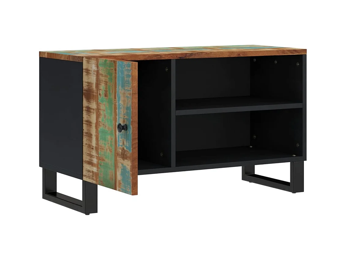 Torval  Meuble TV 80x33x46 cm bois de récupération et d'ingénierie