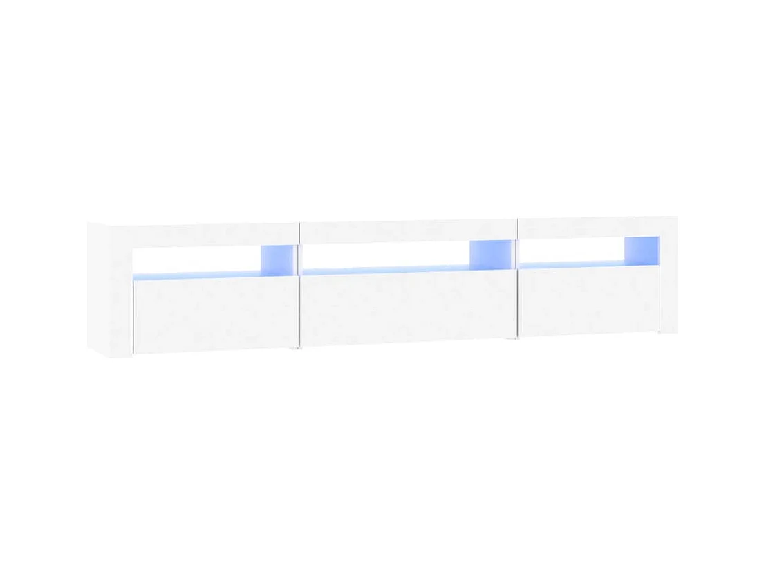 Vleteren  Tv-meubel met LED-verlichting 195x35x40 cm wit