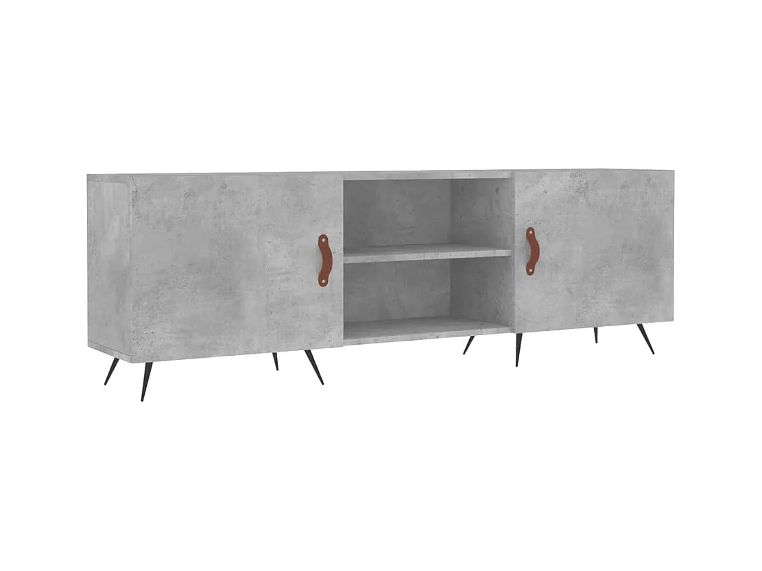 Arlo  Meuble TV gris béton 150x30x50 cm bois d'ingénierie