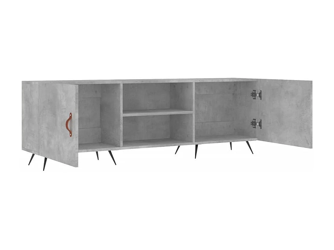 Arlo  Meuble TV gris béton 150x30x50 cm bois d'ingénierie