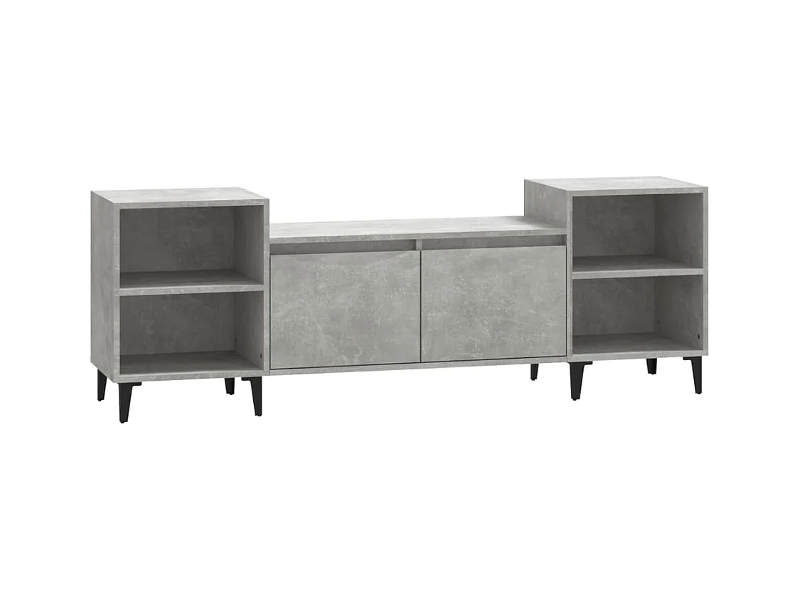Blakely  Meuble TV Gris béton 160x35x55 cm Bois d'ingénierie
