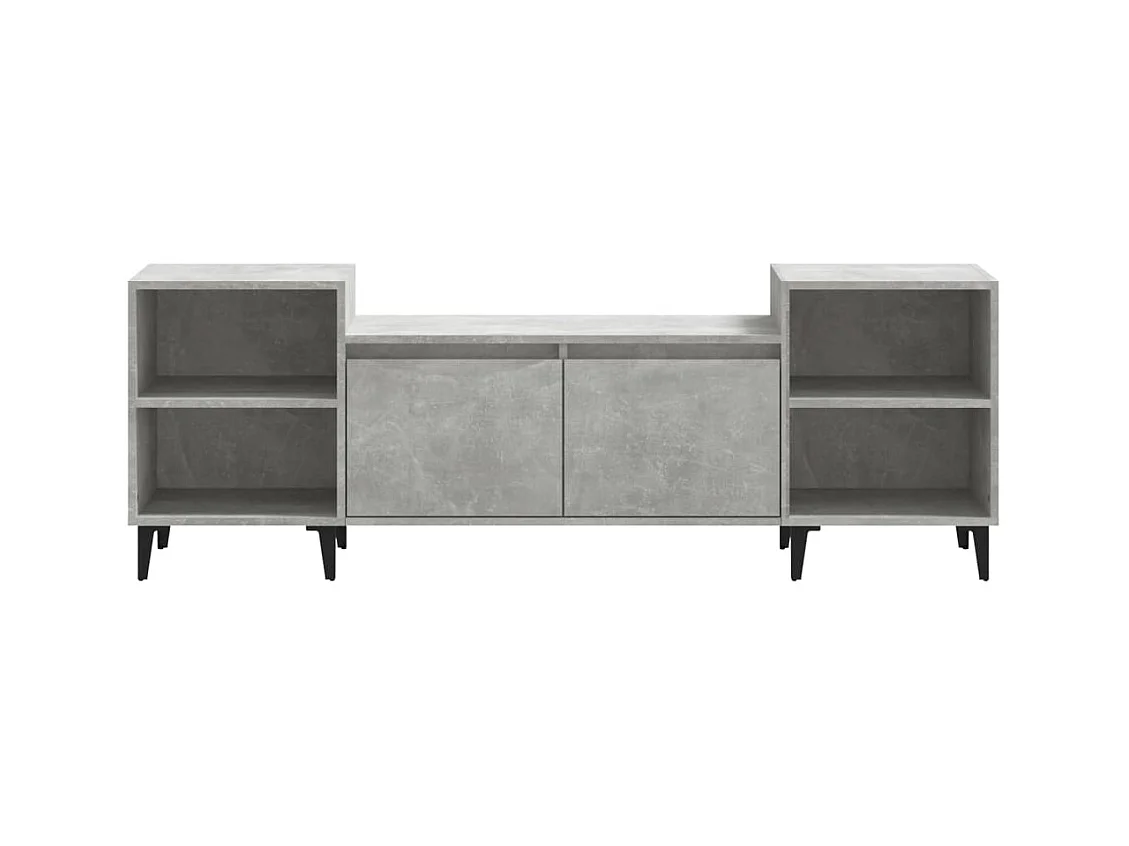 Blakely  Meuble TV Gris béton 160x35x55 cm Bois d'ingénierie
