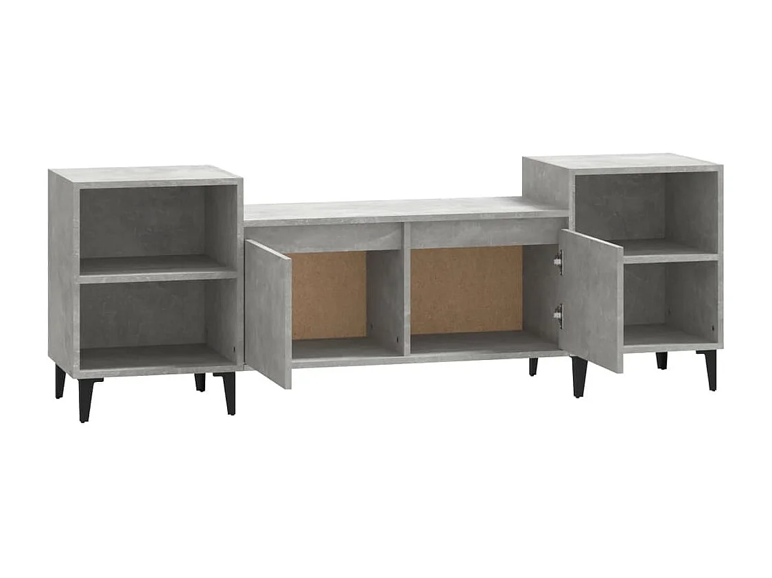 Blakely  Meuble TV Gris béton 160x35x55 cm Bois d'ingénierie