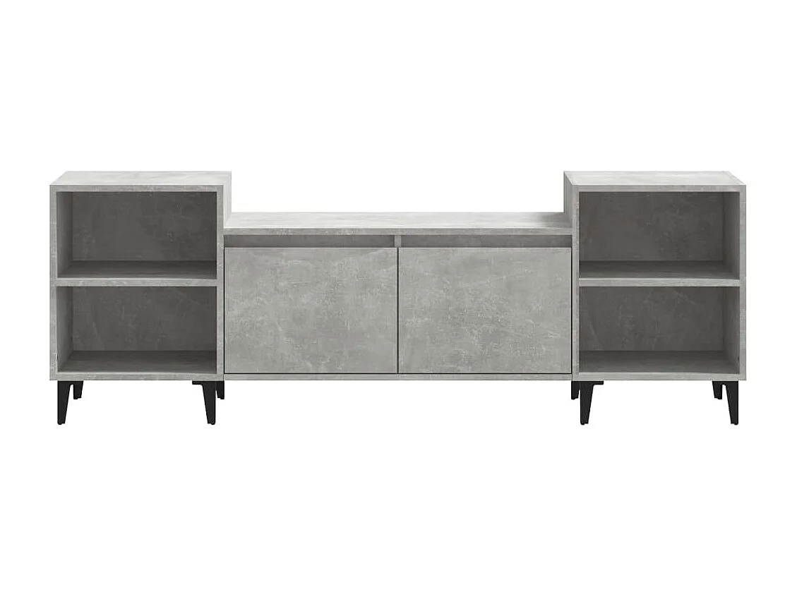 Blakely  Meuble TV Gris béton 160x35x55 cm Bois d'ingénierie