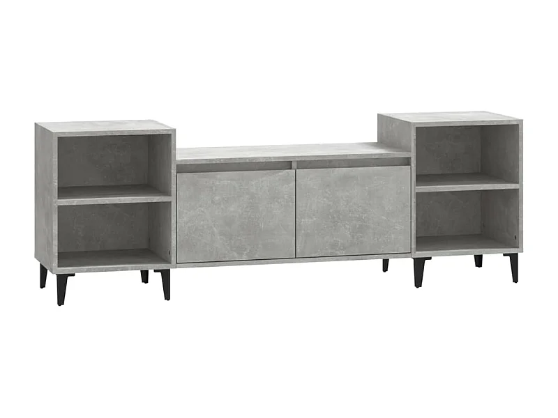 Blakely  Meuble TV Gris béton 160x35x55 cm Bois d'ingénierie
