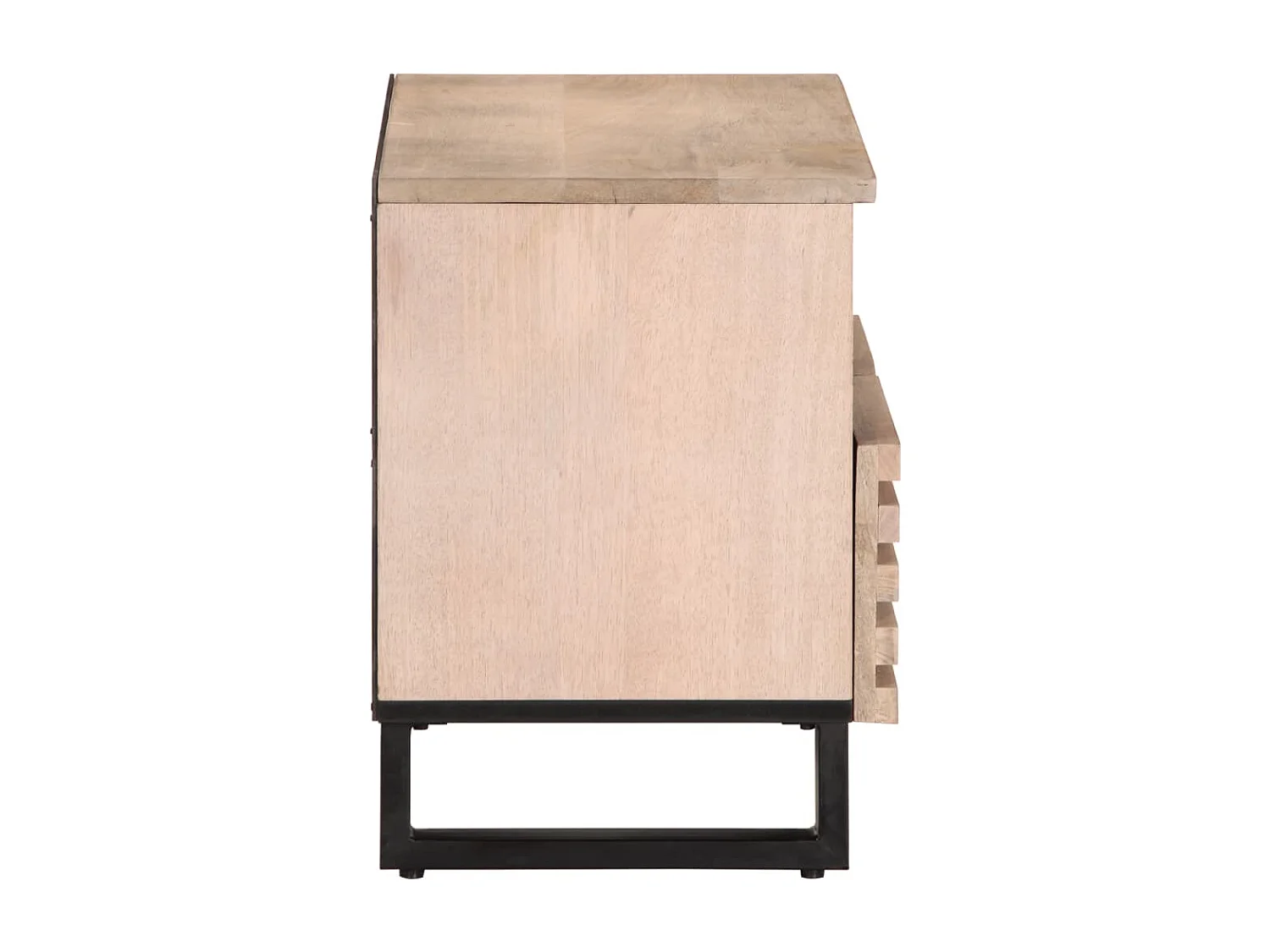 Jean-Paul-Marc  Meuble TV blanc 70x34x46 cm bois massif de manguier