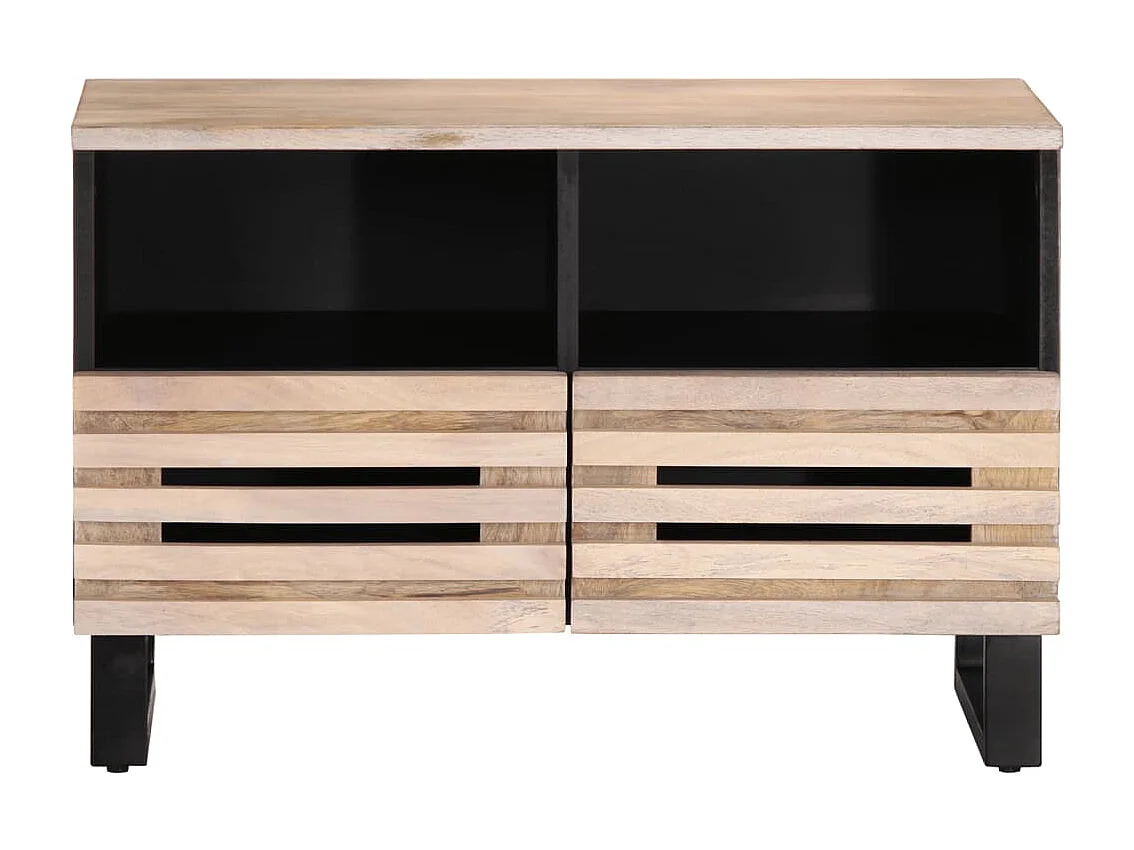 Jean-Paul-Marc  Tv-meubel 70x34x46 cm massief mangohout wit