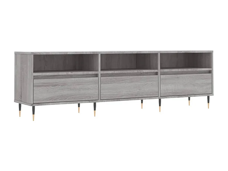 Wyren  Tv-meubel 150x30x44,5 cm bewerkt hout grijs sonoma eikenkleurig