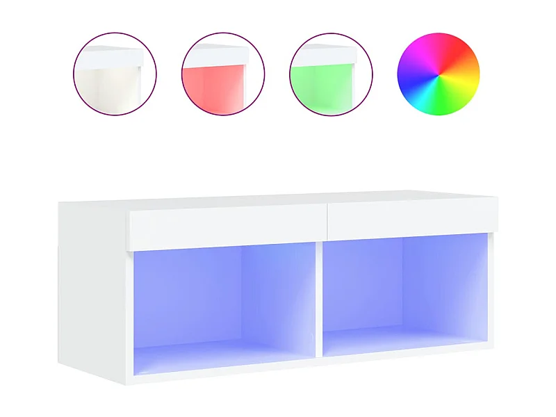 Mano  Tv-meubel met LED-verlichting 80x30x30 cm wit