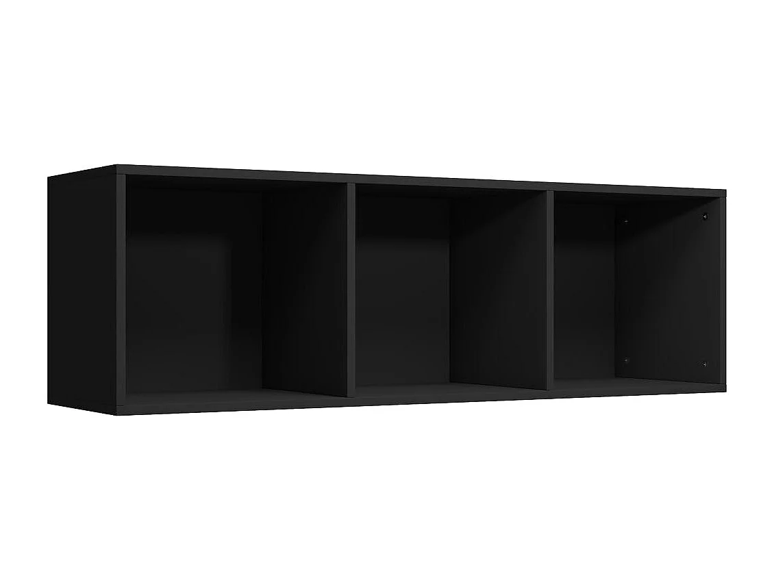 Pieter  Bibliothèque/Meuble TV noir 36x30x114 cm bois d'ingénierie