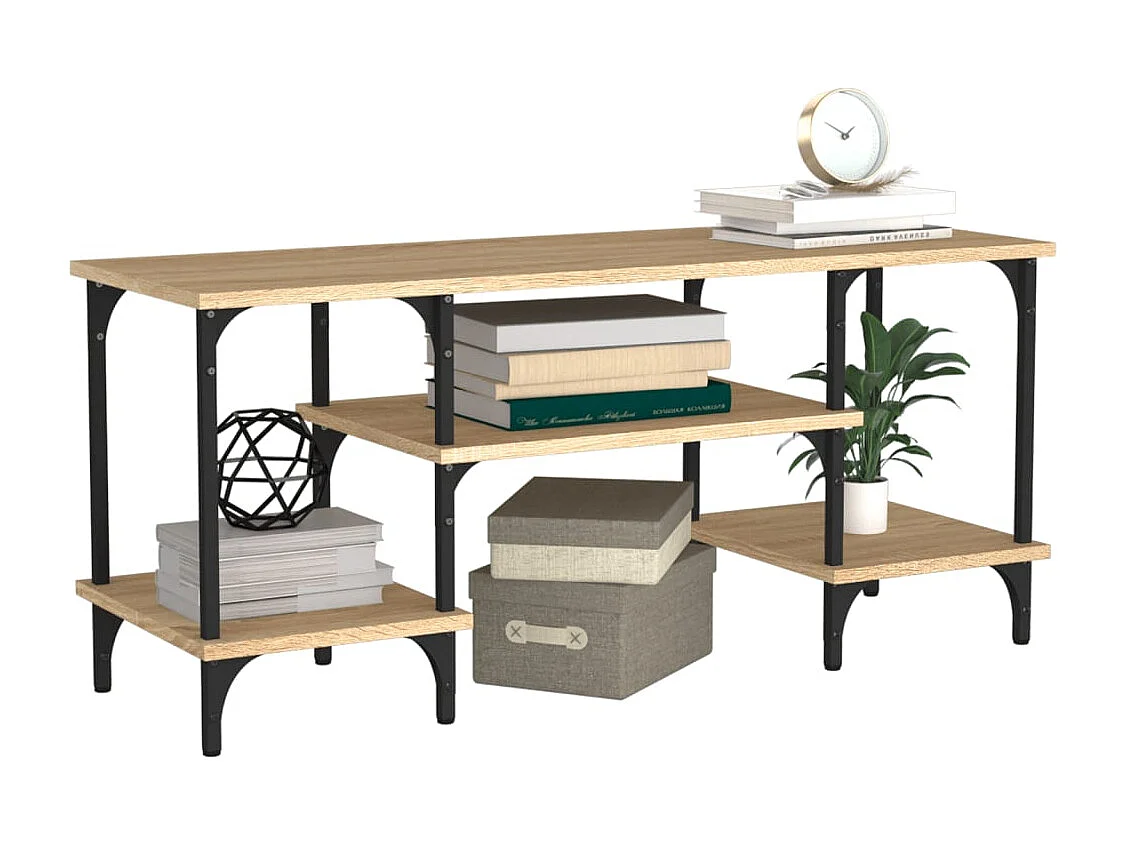 Tynir  Meuble TV chêne sonoma 102x35x45,5 cm bois d'ingénierie