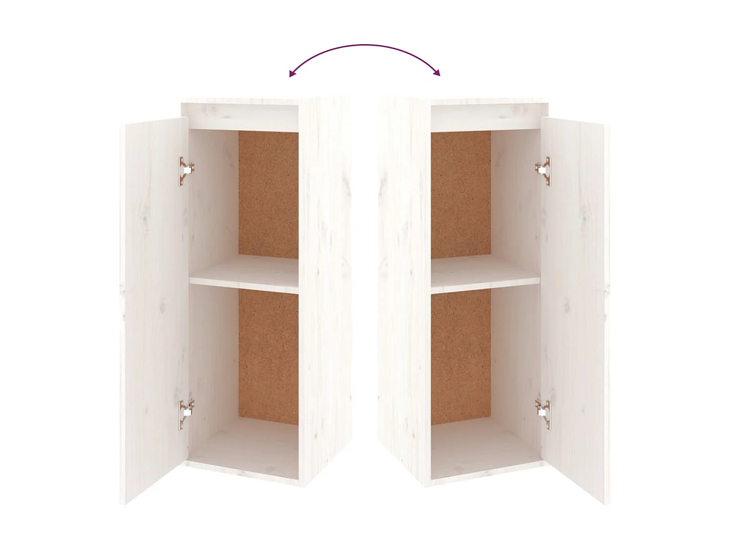 Janelle  Meubles TV 2 pcs Blanc Bois massif de pin