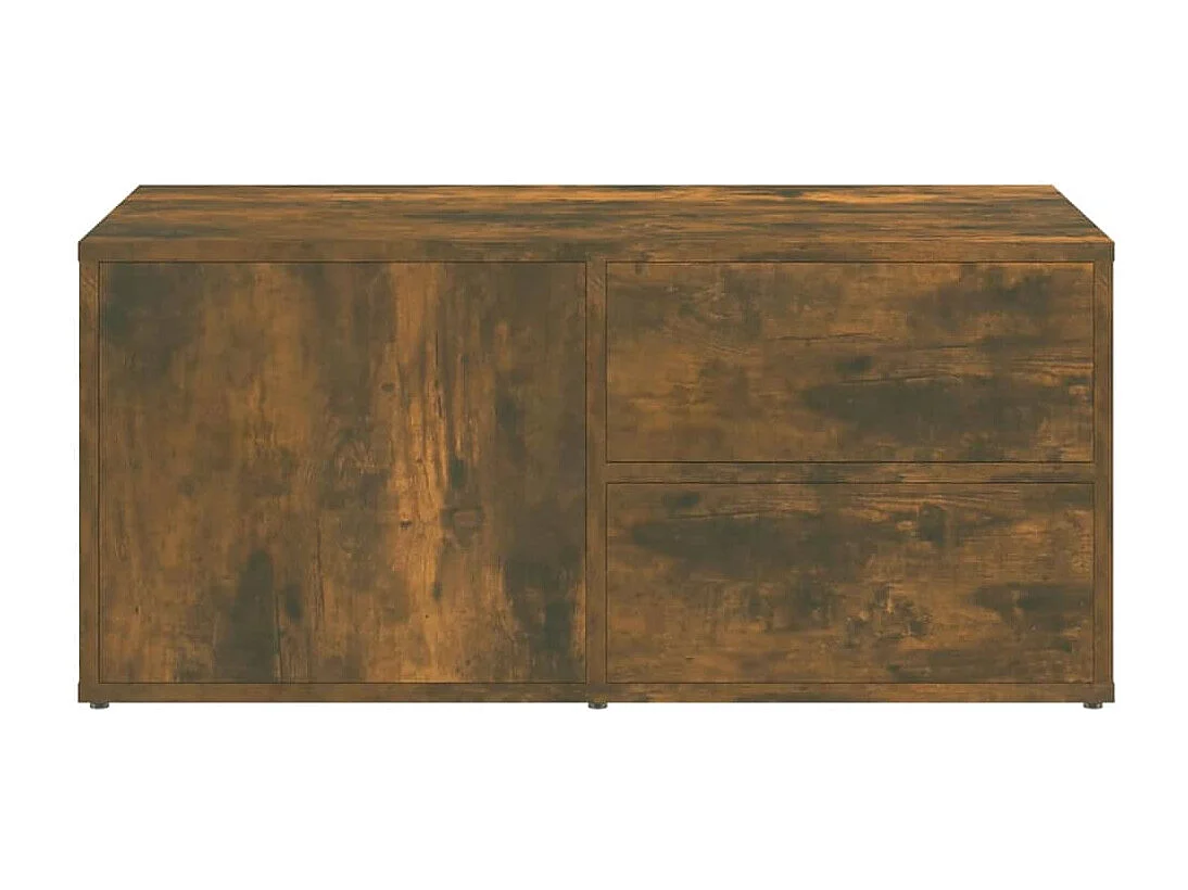 Waianae  Meuble TV Chêne fumé 80x34x36 cm Bois d'ingénierie