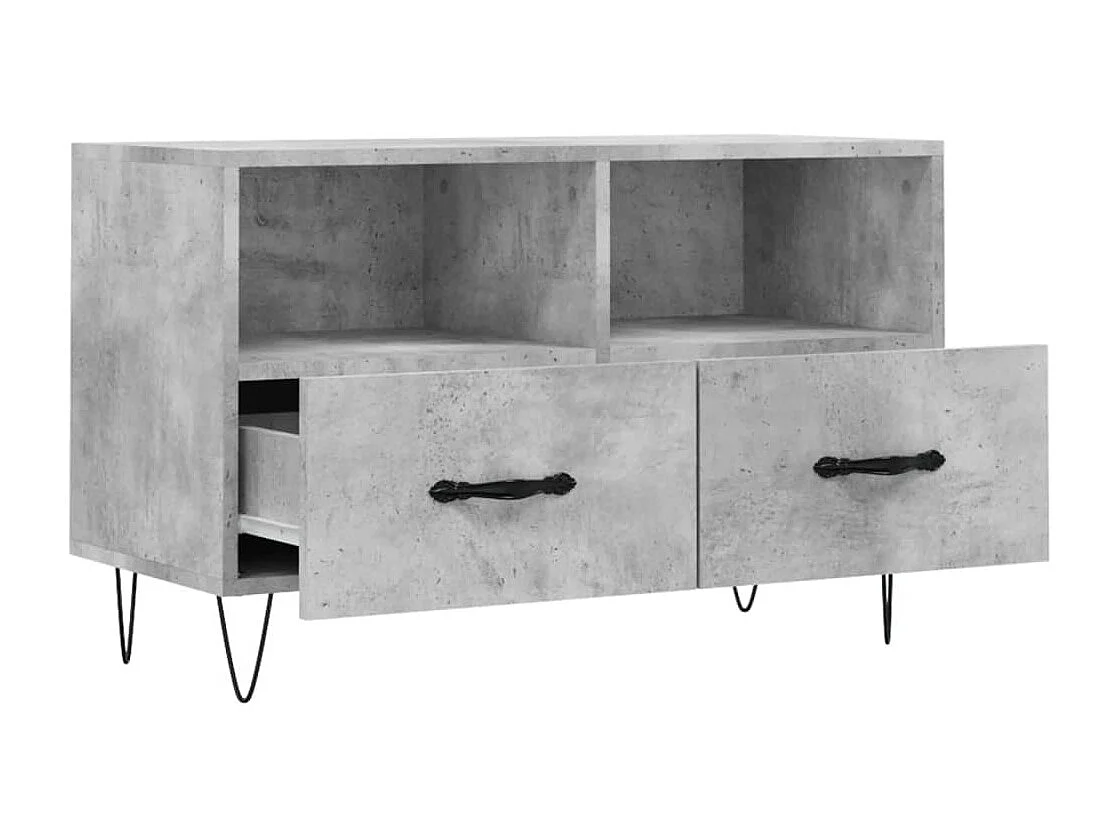 Rødovre  Meuble TV Gris béton 80x36x50 cm Bois d'ingénierie