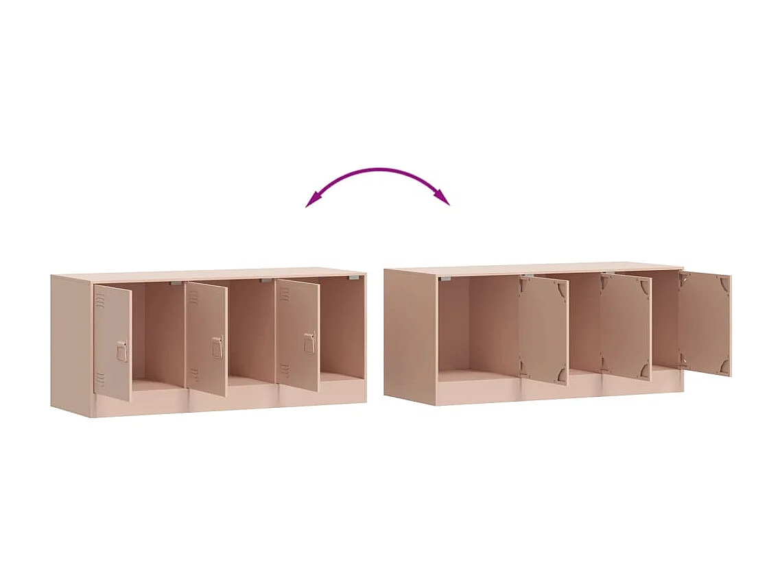 Ovdir  Mueble para TV de acero rosa 99x39x44 cm