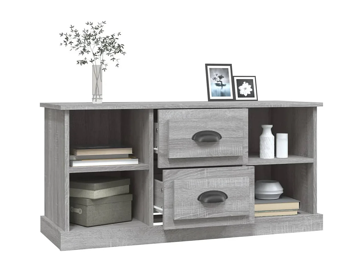 Dralinor  Tv-meubel 99,5x35,5x48 cm bewerkt hout grijs sonoma eikenkleur