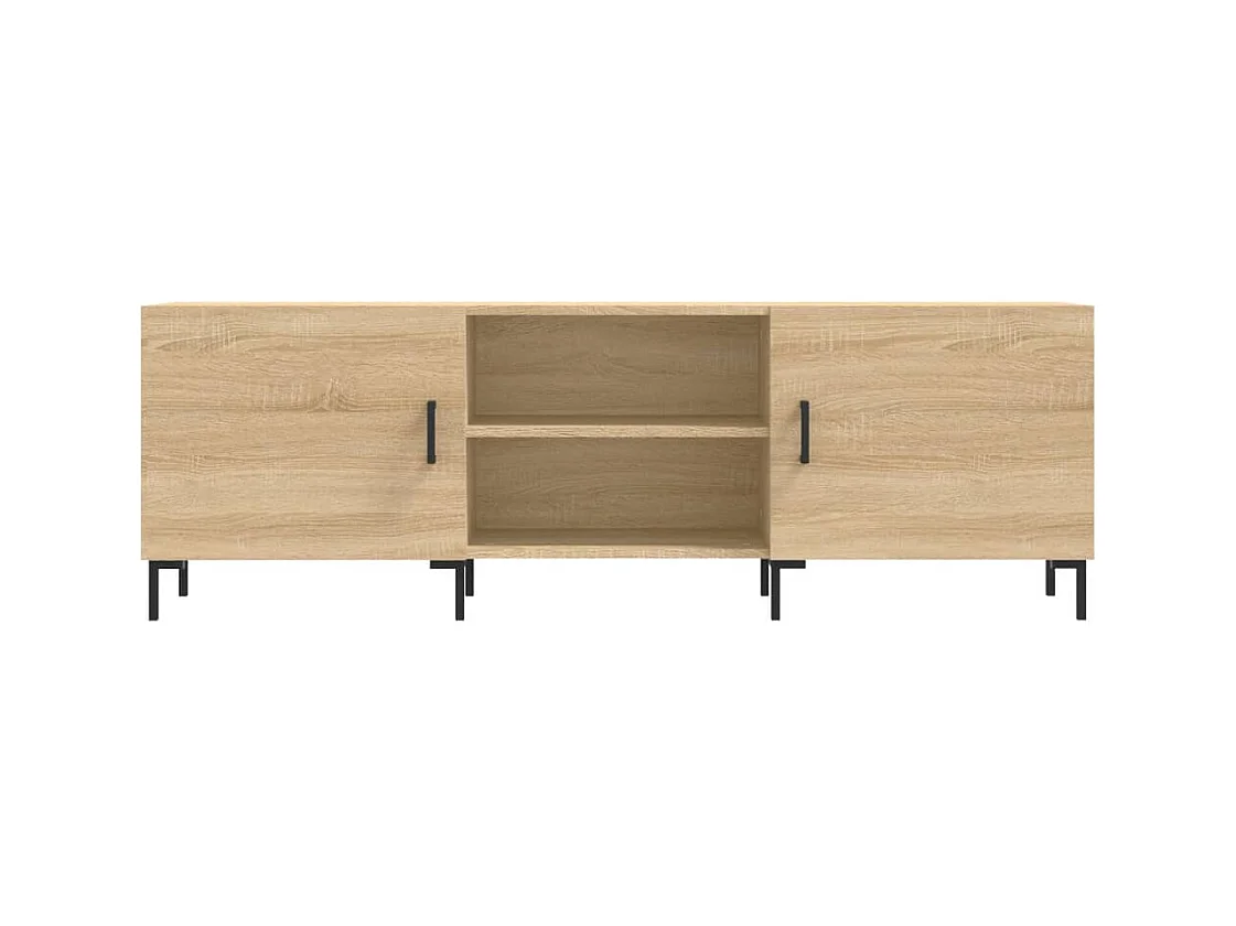 Zendra  Meuble TV chêne sonoma 150x30x50 cm bois d'ingénierie