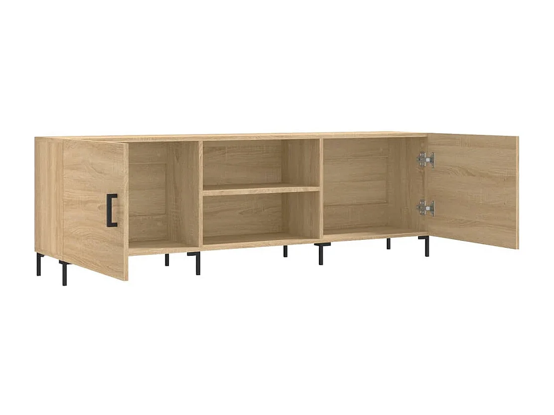 Zendra  Meuble TV chêne sonoma 150x30x50 cm bois d'ingénierie