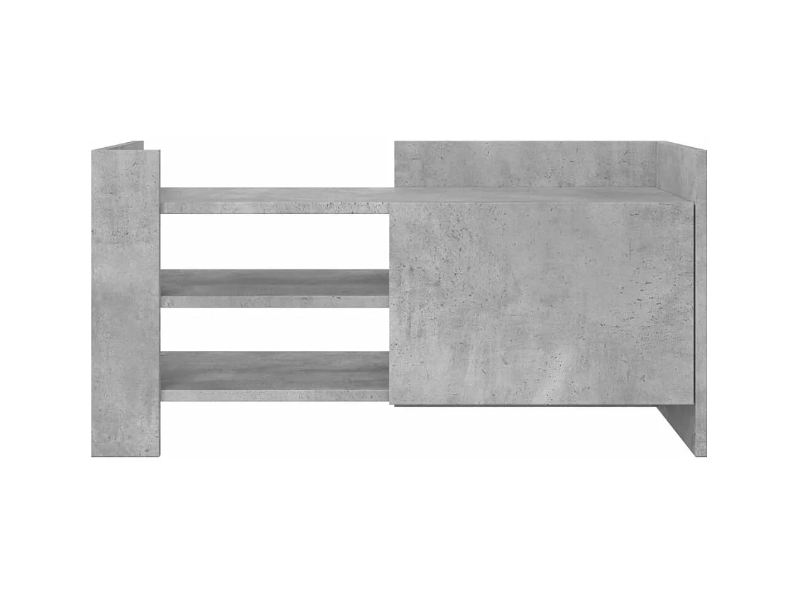 Nando  Meuble TV gris béton 80x35x40 cm bois d'ingénierie