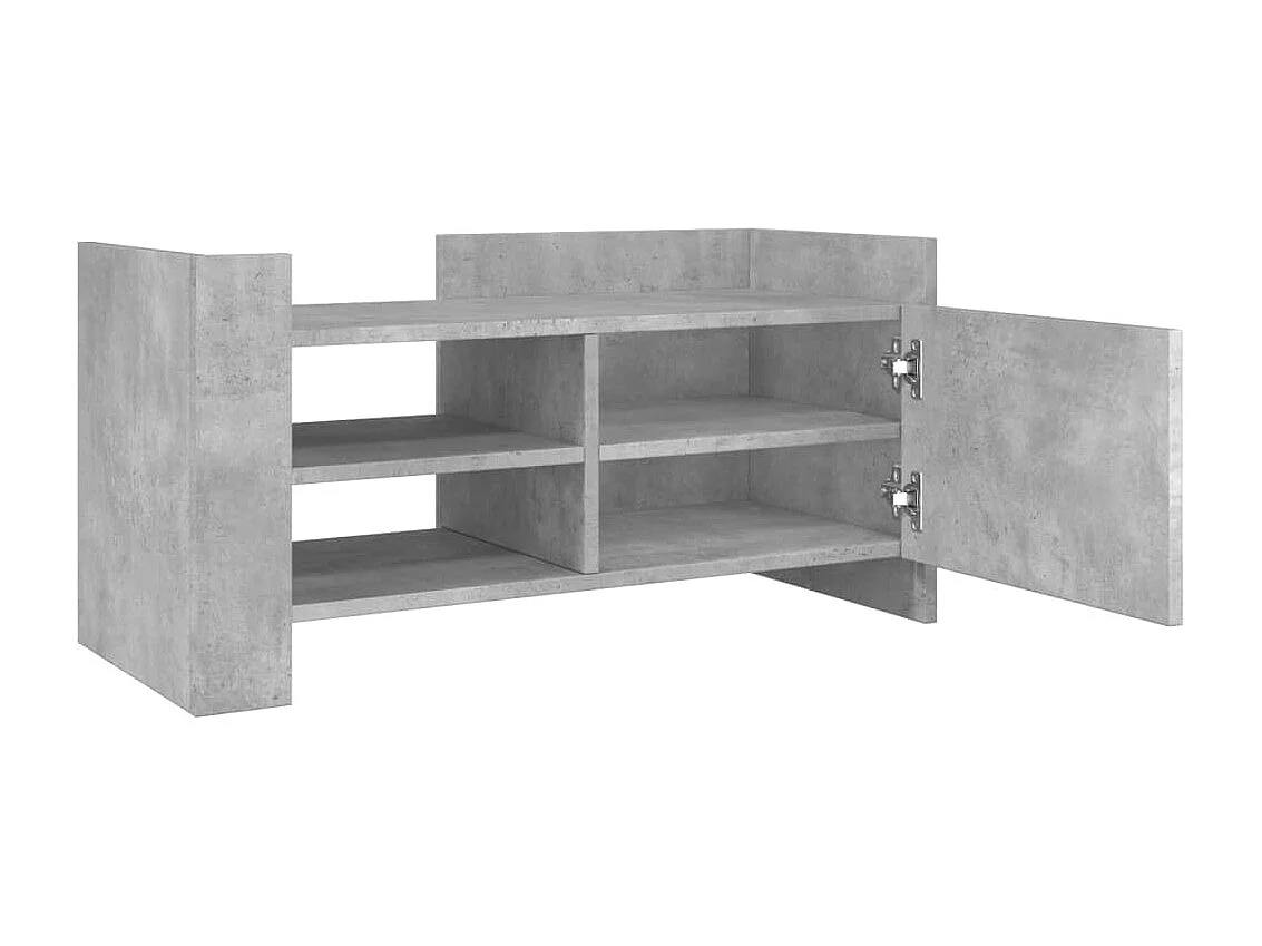 Nando  Meuble TV gris béton 80x35x40 cm bois d'ingénierie