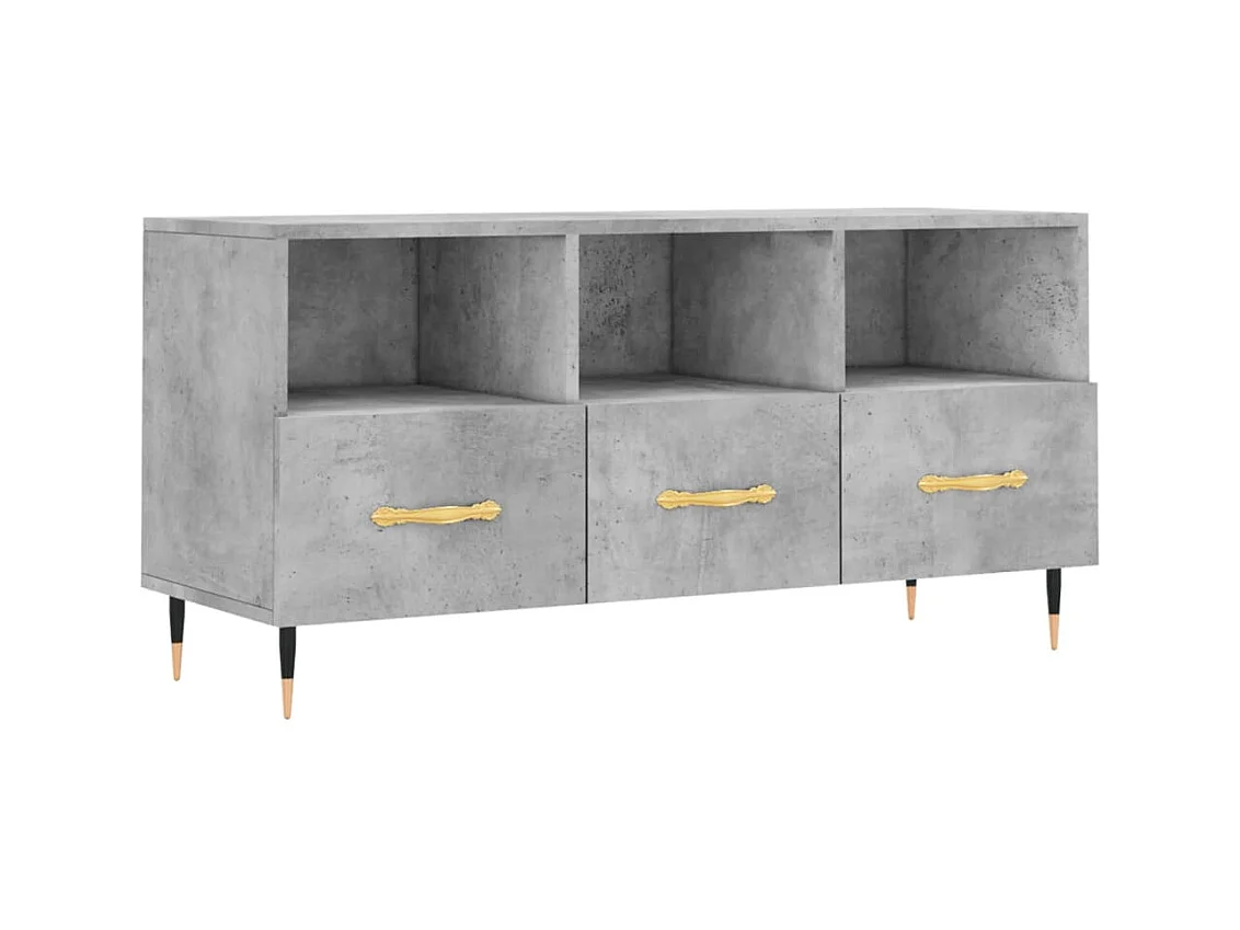 Ravy  Tv-meubel 102x36x50 cm bewerkt hout betongrijs