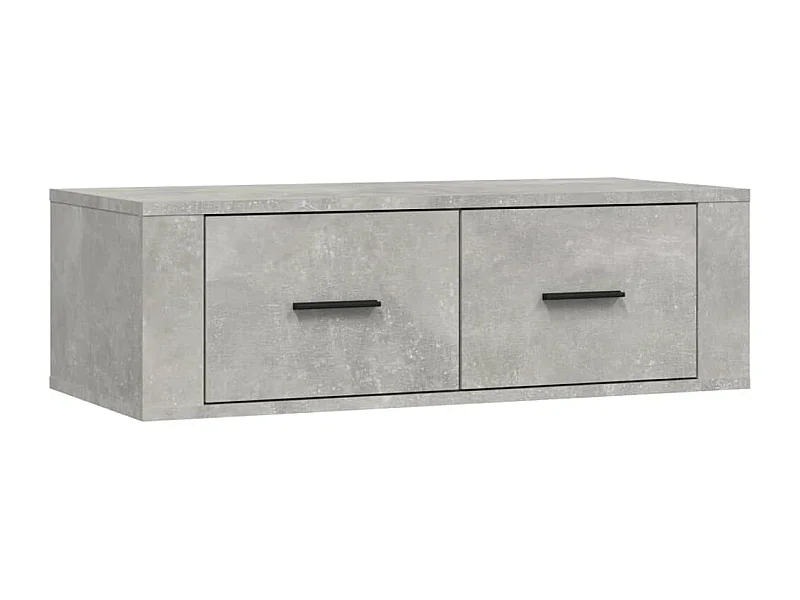 Castlewarden  Meuble TV suspendu Gris béton 80x36x25 cm Bois d'ingénierie