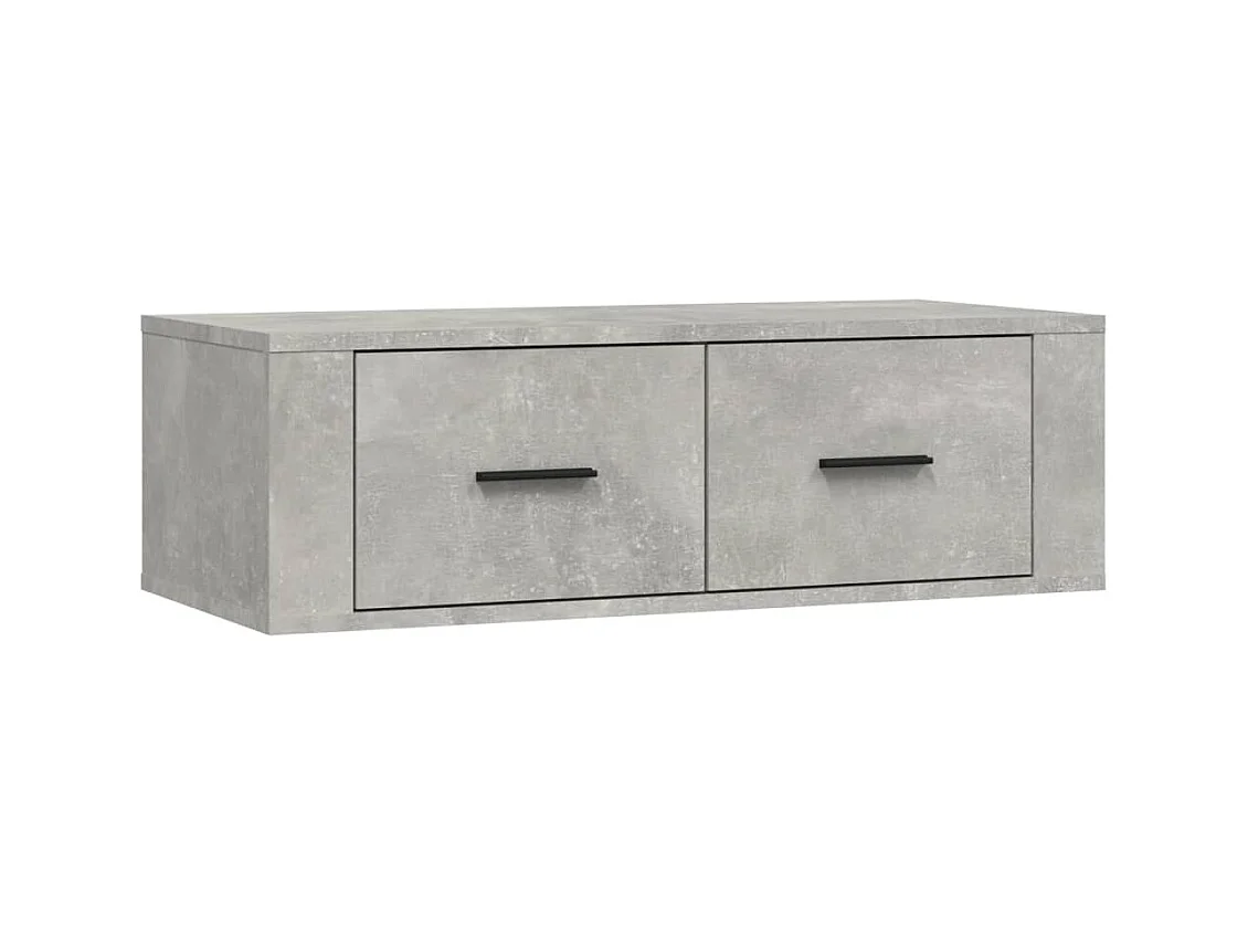 Castlewarden  Meuble TV suspendu Gris béton 80x36x25 cm Bois d'ingénierie