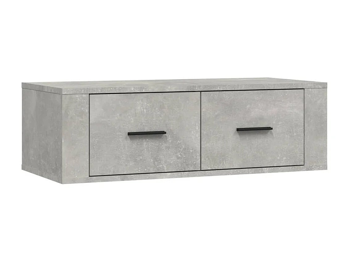Castlewarden  Meuble TV suspendu Gris béton 80x36x25 cm Bois d'ingénierie