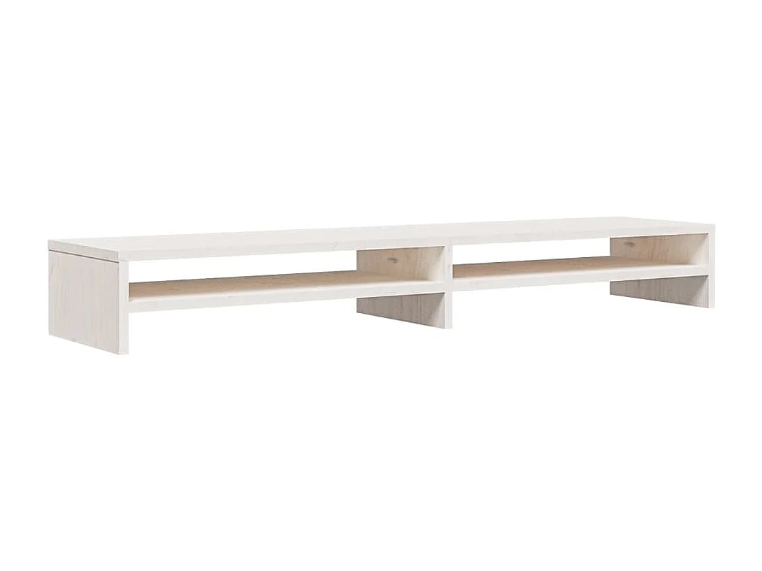 Prolenta Premium -  Support de moniteur Blanc 100x24x13 cm Bois de pin solide
