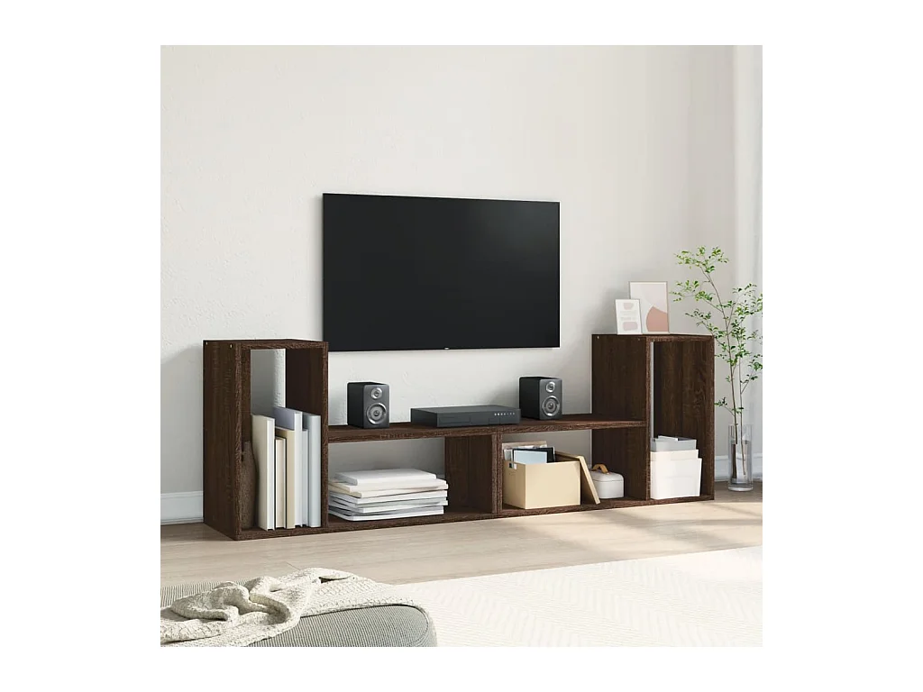 Dunmore  Meubles TV 2 pcs chêne marron 75x30x50 cm bois ingénierie