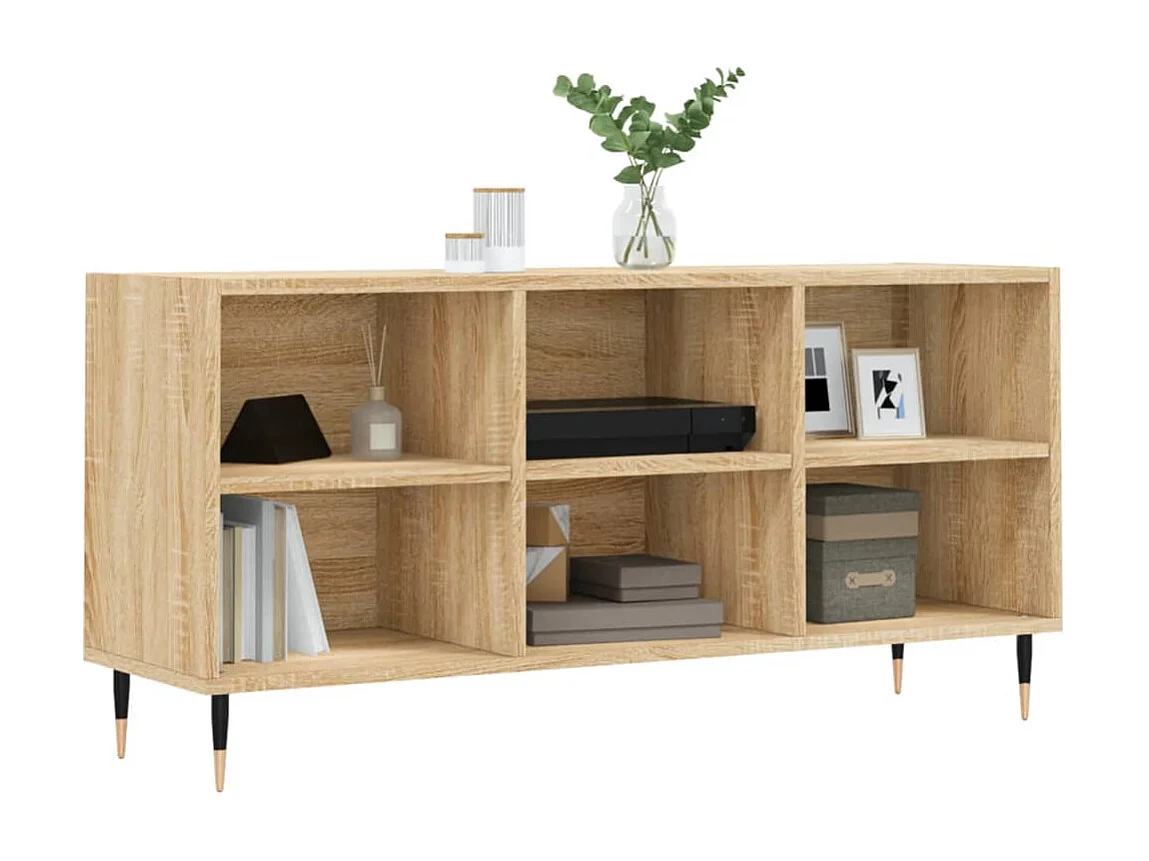 Farmington Hills  Meuble TV chêne sonoma 103,5x30x50 cm bois d'ingénierie