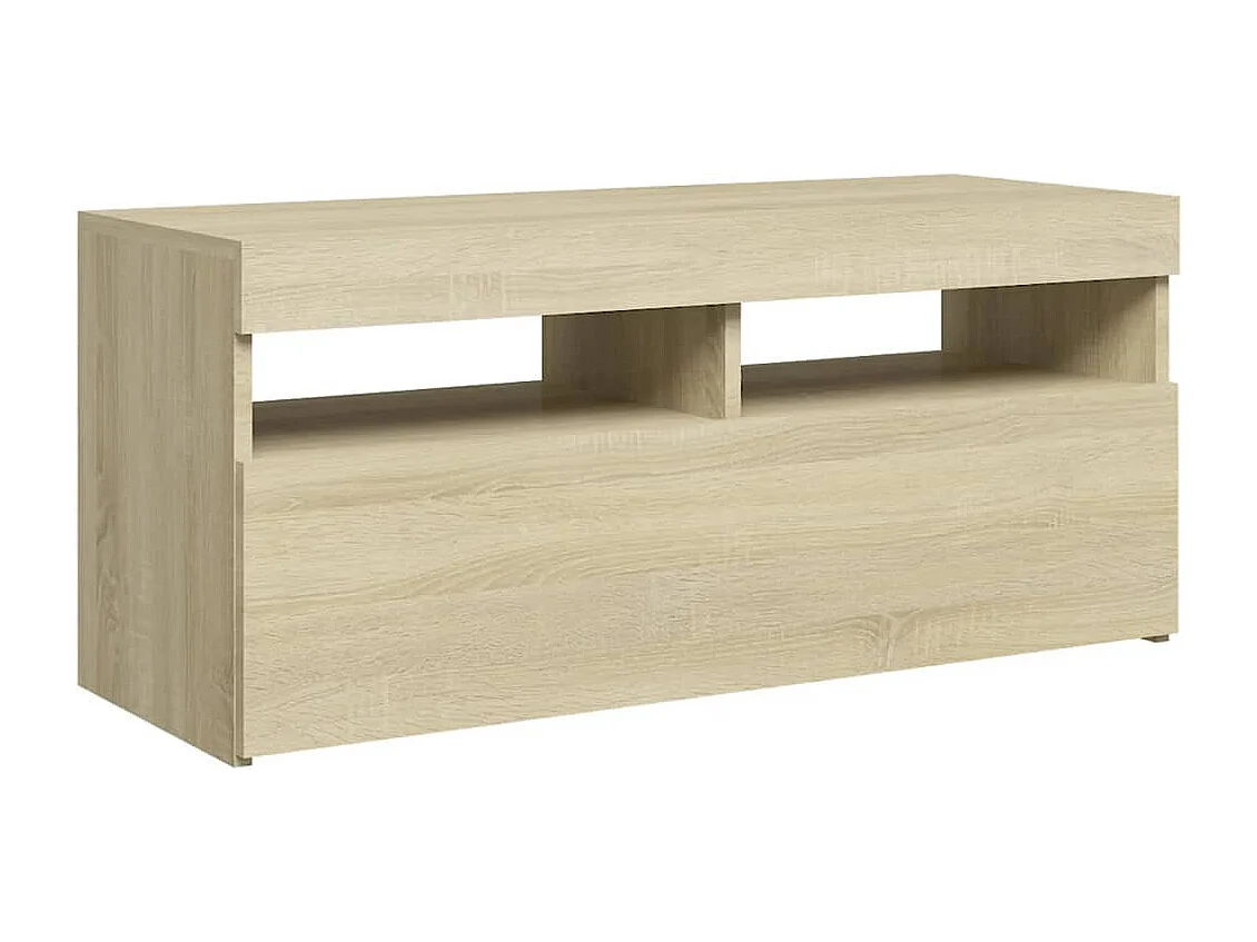 Ilion  Mueble de TV con luces LED roble Sonoma 90x35x40 cm