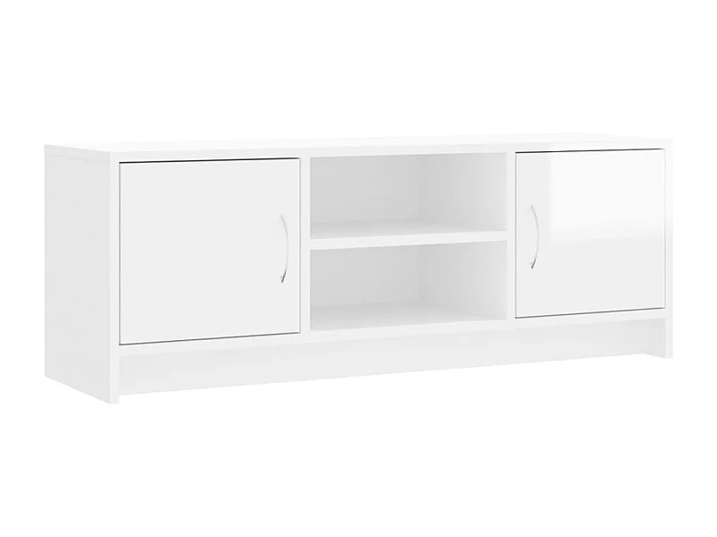 Jonah  Meuble TV blanc brillant 102x30x37,5 cm bois d'ingénierie