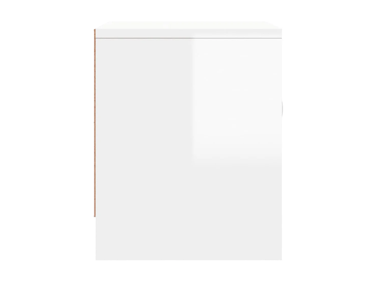 Jonah  Meuble TV blanc brillant 102x30x37,5 cm bois d'ingénierie