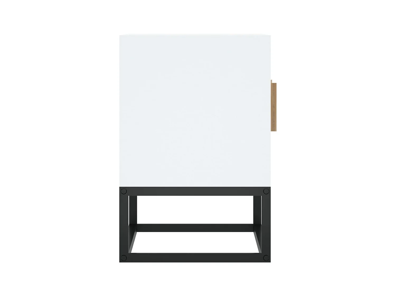 Yelara  Meuble TV blanc 105x30x45 cm bois d'ingénierie et fer