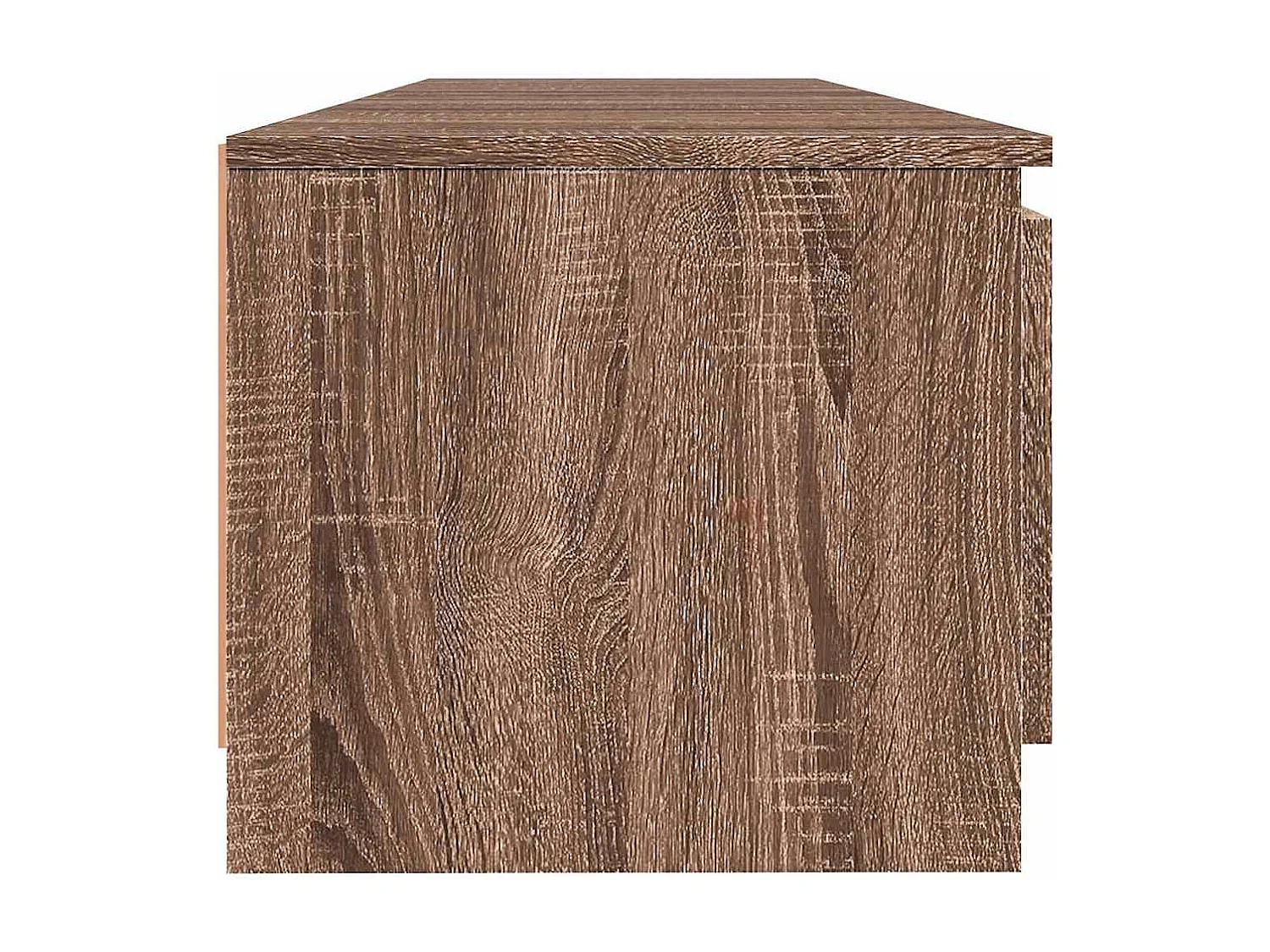 Vasil  Meuble TV avec lumières LED Chêne marron 140x40x36 cm