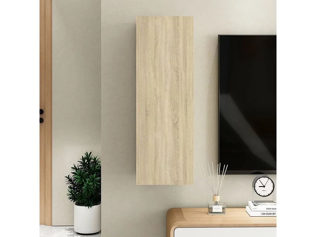 Hoeselt  Meuble TV Chêne sonoma 30,5x30x90 cm Bois d’ingénierie
