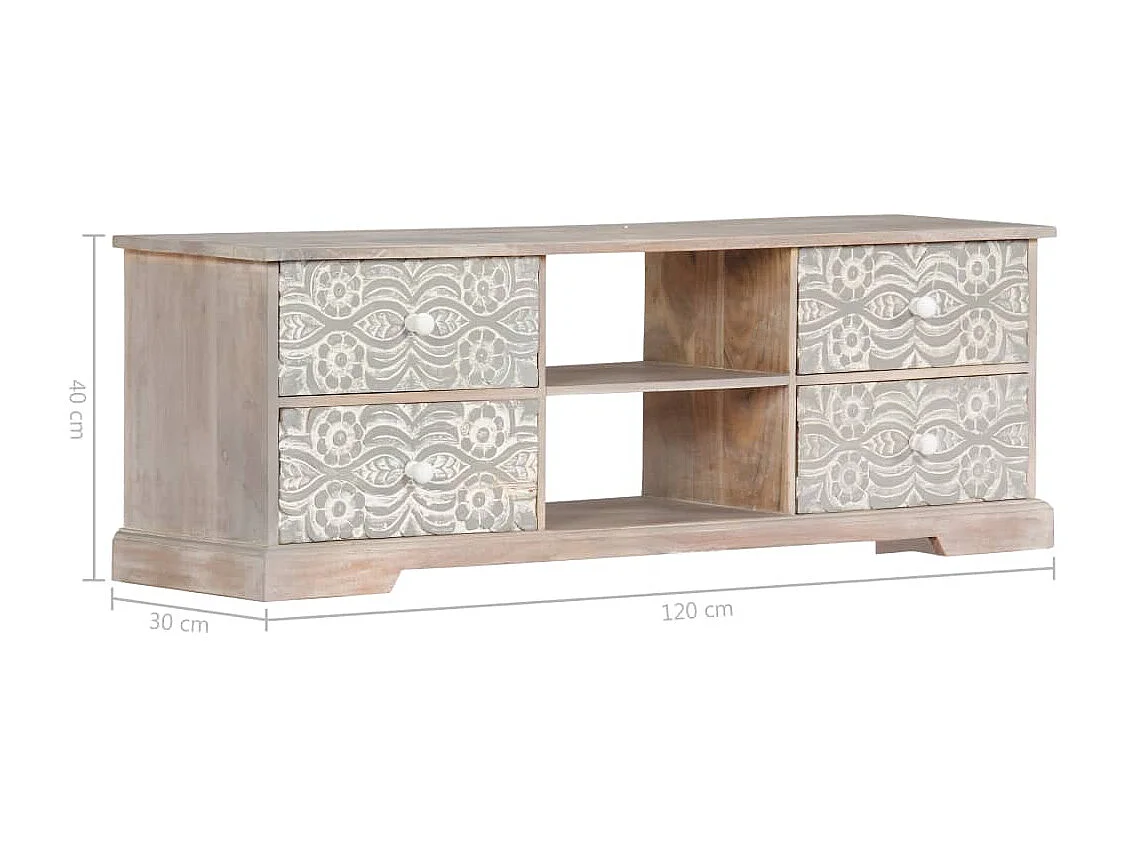 Garden Furniture -  Tv-meubel 120x30x40 cm massief acaciahout