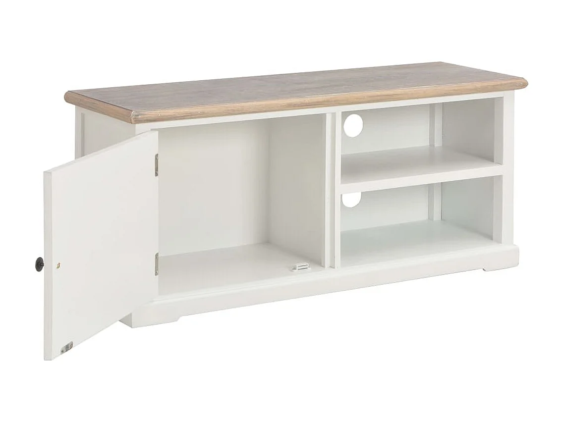 Ralf  Mueble para TV de madera blanco 90x30x40 cm